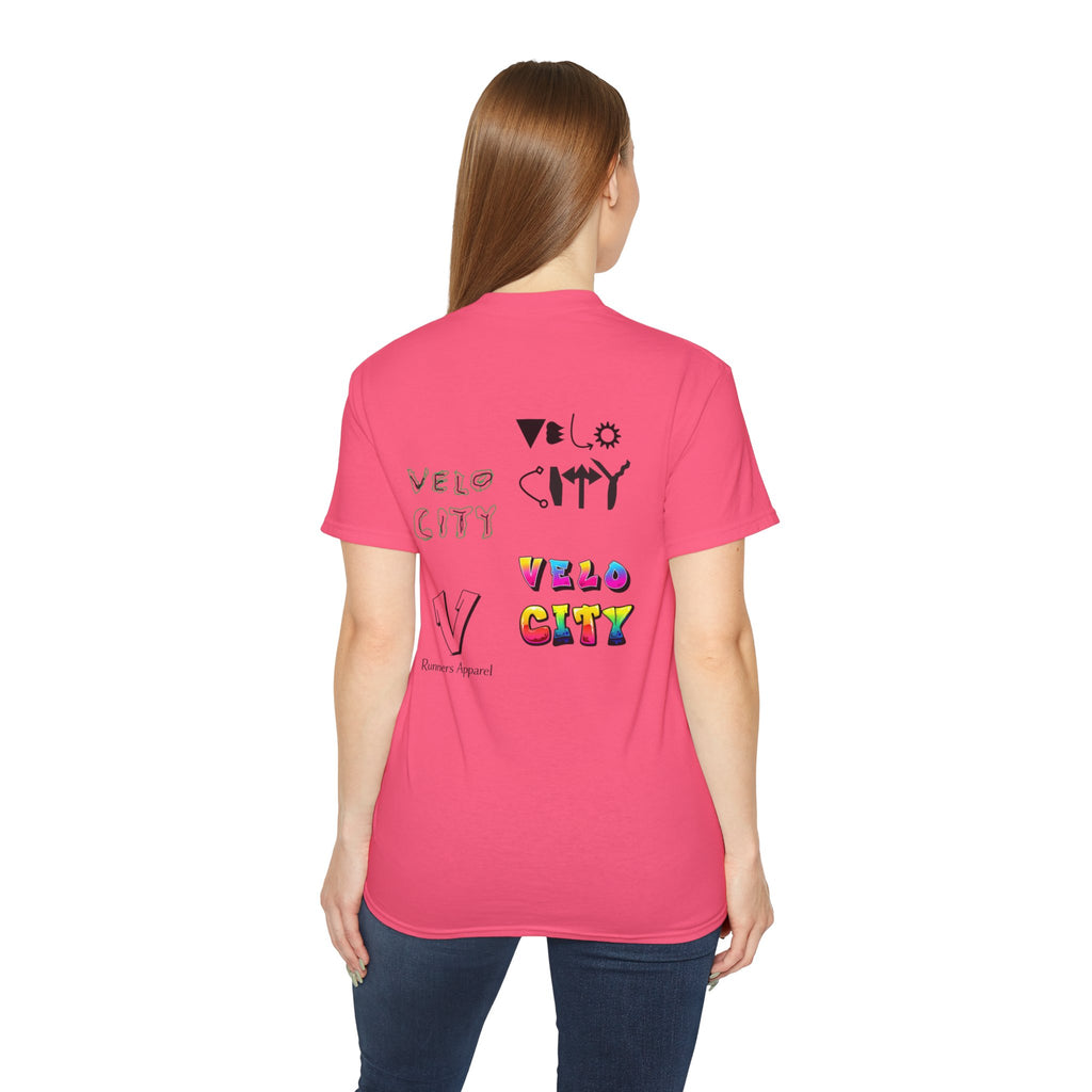 velocity logo T-shirt: ULTRA COTTON-100%